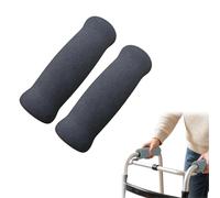 Foam Handle Covers, Sponge Hand Grips Replacement for Walking Aids Hiking Poles for Crutches And Walking, Easy To Install for People With Limited Mobility (4, Dark Gray)