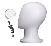 Foam Head - False Wig Fitting Head,Hair Accessory Display Tool for Home Stylists Hat Glasses Students Beauty Practice Setup Makeup Artists