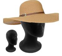 Foam Head - Mannequin Heads | Hat Stand | Wig Stand | Polystyrene Heads | Cosmetology Black Display Model For Headphone Eyewear Jewelry Hairpieces Hats Hair Accessories Scarves Glasses