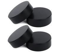 Foam Ice Hockey Pucks 4Pcs Wear-resistant Ice Hockey Pucks Lightweight for Practicing and Classic Training Soft Black Puck for Indoor Use Gifts Puck