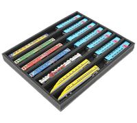 Foam insert N gauge - lying - 7 slots for model railway - FS035A001