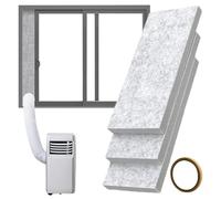 Foam Insulation Board | 3PCS Window AC Insulation Foam Panels | Portable AC Window Vent Kit with Fixing Glue | Portable Air Conditioner Side Panels for Home Bedroom Living Room Garage