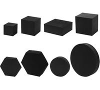 Foam Jewelry Display Stand Set,Geometric Cube Foam Photo Props,Jewelry Photography Posing Props,for Modeling Decor (Black)