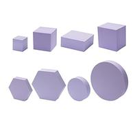 Foam Jewelry Display Stand Set,Geometric Cube Foam Photo Props,Jewelry Photography Posing Props,for Modeling Decor (Purple)