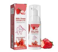 Foam Kids Toothpaste,Mousse Foam Toothpaste,Fruit Flavour for Fresh Breath,Children Whitening Foam Natural Formula Toothpaste for U Shaped & Electric Toothbrush Oral(Strawberry)