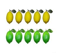 Foam Lemon Model with Realistic Leaves and Branches for Photography Backdrops, Retail Displays, and Decorative Arrangements in Homes (Mixed colors)
