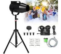 Foam Machine,1000w Party Cannon,with Tripod Stand, Adjustable Angle,6-10m Distance/80m² Area,for Parties/Events/Summer Pool Fun/Private Birthday Parties(Black)