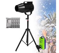 Foam Machine for Party, Stage Jet Foam Making Effect Machine, Summer Pool Water Toys for Kids & Adults, Bubble Machine with 5pcs Foam Granules Black-Rechargeable