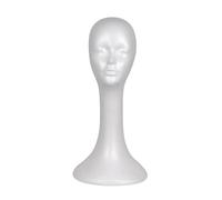 Foam Mannequin Head Model, 55 cm Tall Female Wig Head Manikin Head for Displaying Wigs, Cosmetics, Headwear, Professional or Home 55cm