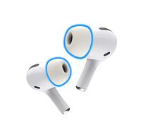 Foam Masters Memory Foam Ear Tips for AirPods Pro 1st & 2nd Gen | Comfortable | Secure | Better Noise Cancellation | Version 3.0 Replacement Buds (Small - 3 Pairs, White)