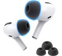 Foam Masters Memory Foam Ear Tips for AirPods Pro 3rd Gen (2025) Only | Comfortable | Secure | Better Noise Cancellation | Version 3.0 Replacement Buds (Small, Med, Large - 3 Pairs, Black)