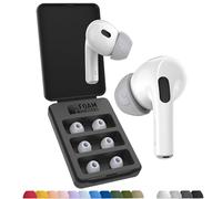Foam Masters Ultra-Premium Memory Foam Ear Tips for AirPods Pro 1st & 2nd Gen | 3 Pairs | New Ver. | Secure Fit | Super Comfort | Better Noise Cancel | Replacement Buds (Small, Gray)