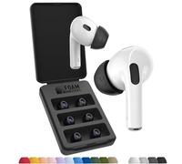 Foam Masters Ultra-Premium Memory Foam Ear Tips for AirPods Pro 3rd Gen Only | 3 Pairs | New Ver. | Secure Fit | Super Comfort | Better Noise Cancel | Replacement Buds, Black - Assorted S/M/L