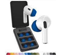 Foam Masters Ultra Premium Memory Foam Earplugs for AirPods Pro 1st and 2nd Generation, 3 Pairs, Black Magic Ver 6.0, Safe, Comfortable, Better Noise Cancellation, Replacement Buds, Blue, Assorted