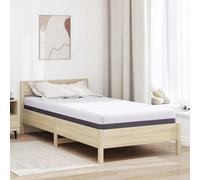 Foam Mattress 90x190cm White Grey Polyester Medium Firmness for Comfort Sleep