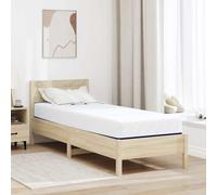 Foam Mattress White and Blue 80 x 200 cm Gel Memory Foam for Comfort and Support