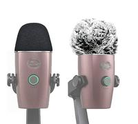 Foam Microphone Windscreen Cover with Furry Windshield Muff - Mic Wind Cover Pop Filter for Blue yeti Nano Microphone (2 Pack)