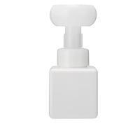 Foam Mousses Pump Bottle Travel Refillable Flower Shape Foaming Soap Dispenser 250ml Portable Leakproof Large Caliber Convenient Filling Suitable Daily Use Travel (Four Square Solid White Flowers