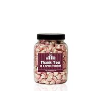 Foam Mushrooms 1.3kg Medium Sweet Jar - A Personalised Gift Jar Filled with Your Favourite Retro Sweets! (Thank You to a Great Teacher)