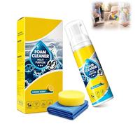 Foam No-Rinse Cleaner, 4-in-1 Multi-Enzyme Foam Cleaner, Powerful & Multipurpose All-Round Deep Cleaning Agent, Universal Multifunctional Foam Cleanser for Car Interior, Kitchen, Bathroom (1pcs)