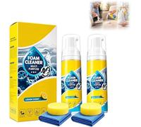 Foam No-Rinse Cleaner, 4-in-1 Multi-Enzyme Foam Cleaner, Powerful & Multipurpose All-Round Deep Cleaning Agent, Universal Multifunctional Foam Cleanser for Car Interior, Kitchen, Bathroom (2pcs)