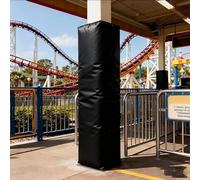 Foam Padding for Square Posts from 7.5 to 20 cm, Weather Protection, PVC, Ideal for Heights 90 210(Black,H-150CM-17.5X17.5CM)