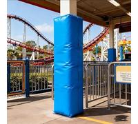 Foam Padding for Square Posts from 7.5 to 20 cm, Weather Protection, PVC, Ideal for Heights 90 210(Blue,H-150CM-15X15CM)