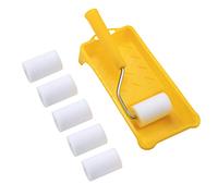 Foam Paint Roller, 2 Inch Mini Paint Roller Kit with High-Density Foam Roller Refills *6, Paint Tray, and Roller Handle, Small Sponge Paint Roller for Touch-ups and Smooth Finishes