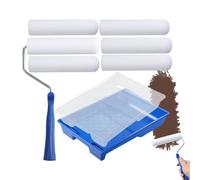 Foam Paint Roller, 6-inch Paint Roller Tray Set,Paint Roller Kit,9 Pack Paint Rollers and Trays Sets,House Painting Foam Applicator Rolling Tool, for Home Renovation, Craft Work Cabinets