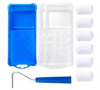 Foam Paint Roller, Mister Rui 2 Inch Mini Paint Roller Kits, Small Paint Roller for Painting Walls (High Density Foam Paint Roller Covers, Paint Tray and Roller Frame), 8 PCS