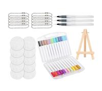 Foam Painting Kit | 24 Coloured Markers with Creative and Fun 3D Effect - Foam Painting Set Art Crafts - for Kindergarten, Nursery, Students, Children and