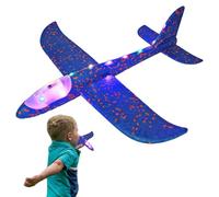 Foam Plane Glider - 48cm Aircraft Model | Airplane Launcher Toys For Kids - Manual Throwing Aeroplane With Luminous Flash, Easy-to-Fly Stunt And Direct, Outdoor Game, Birthday Gift
