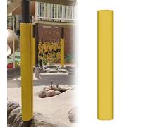 Foam Pole Protector Padding for Metal/Wood/Concrete/Cement Columns, Yellow Basketball Hoop/Round Pole Padded Covers, UV-Resistant Garage Post Pads(H 6ft,Inner Dia 5 1/2 Inch)