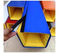 Foam Pole Protector Padding for Metal Wood Concrete Columns, Basketball Hoop Playground Square Pole Padded Covers, Heavy Duty Garage Basement Post Pads