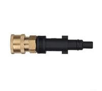 Foam Pot Conversion Connector 1/4 Inch Quick Release for Car Wash - Robust Plastic Sprayer Adapter Garden Hose Pipe Cleaning Accessory Black(E)
