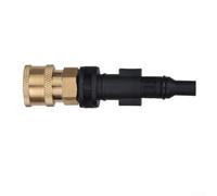 Foam Pot Conversion Connector 1/4 Inch Quick Release for Car Wash - Robust Plastic Sprayer Adapter Garden Hose Pipe Cleaning Accessory Black(A)