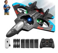Foam Remote Control RC Airplanes,Rc Stunt Fighter Jet Toy with 360 Flips & LED Lights,R C Planes for Kids Adults,Foam Aircraft Toys,RC Airplane Fighter Jet Gifts for Christmas,Birthday