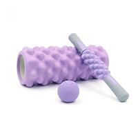 Foam Roller 14 x 33 cm - Muscle Massage Set | Non-Slip Massage Stick and High Density Ball for Yoga, Pilates, Fitness, Home, Gym, Travel and Muscle Recovery