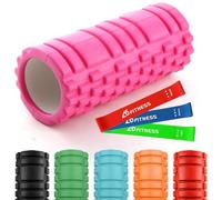 Foam Roller Blue with 3 Resistance Level Bands - Lightweight Foam Rollers for Muscles Provides Relief from Pain Fatigue Improves Tissue Recovery - Massage Roller for Gym, Yoga Pilates