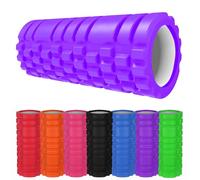 Foam Roller Deep Tissue Massage Trigger Point Muscles Therapy Physio Yoga Roll Muscle Massager Back Exercise Home Gym Fitness Legs, Calf, Pilates, Runners (Purple)