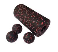 Foam Roller Foam Roller Hollow Yoga Massage Peanut Ball Set EPP Fitness Column for Back Pain Legs Hip Deep Tissue Stretching Muscle Relax for Fitness, Pilates, Yoga, Physio, Trigger Point,(Red)