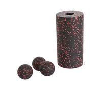 Foam Roller Hollow Yoga Roller Massage Peanut Ball Set EPP Fitness Foam Column for Back Pain Legs Hip Deep Tissue Stretching Muscle Relax for Legs, Arms(Red A - No Bag)