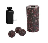 Foam Roller Hollow Yoga Roller Massage Peanut Ball Set EPP Fitness Foam Column for Back Pain Legs Hip Deep Tissue Stretching Muscle Relax for Legs, Arms(Red A - with Bag)