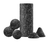 Foam Roller Set, Massage Wheel, Deep Tissue Tool, Non Slip, Fitness Recovery Accessory, Gym Equipment 14.5 x 6 x 6 inches for Yoga Practice, Pilates Training, Travel Exercise, Hotel Workouts