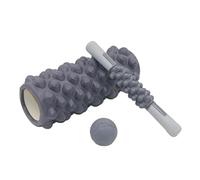 Foam Roller, Versatile Use, Pink/Purple/Gray, Deep Tissue Massage Kit with Massage Stick & Fascia Ball, High Density EVA Foam Roller, Ergonomic Design, for Home Gym Travel Yoga Pilates