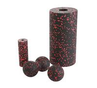 Foam Rollers for Muscles,4Pcs/Set EPP Foam Roller Fascia Ball High Density Back Pain Relief Yoga Exercise Physical Therapy Muscle Recovery Deep Tissue Massage Roller Red