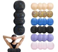 Foam Rollers - High Density Foam Rollers 45 x 15 cm | Long Yoga Roller for Fitness | Wave Design Massager for Back Neck Legs Arm Feet, Mobility Accessory (A)