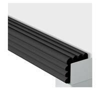 Foam Safety Strips, Self-Adhesive W Shape Table Protectors Corners Cushion Bumper, Edge Children's Anti Collision Strip For Glass Table Furniture Fireplace (Color : Black, Size : 2m/6.56ft)