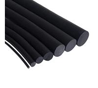 Foam Seal Strip, 1m 2m 5m 10m Black Fluorine Sponge Door Seal Protector Car Door Foam Sealing Filler Strip Weatherstrip Rubber Foaming, 1pcs(O-2mm,10M)