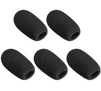 Foam Sponge Mic Cover Windscreen Shield Protector for conference room, podium microphones-Black (60 mm Long)